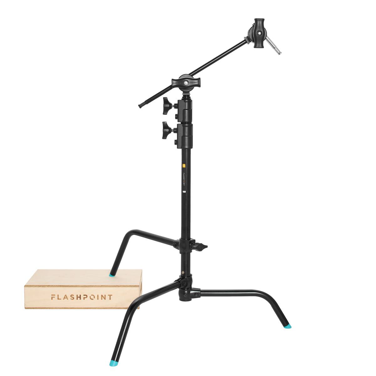 Alt View 7. Flashpoint - Flashpoint 20" Sliding C-Stand Kit w/2.5" Grip Head  20" Grip Arm, Black.