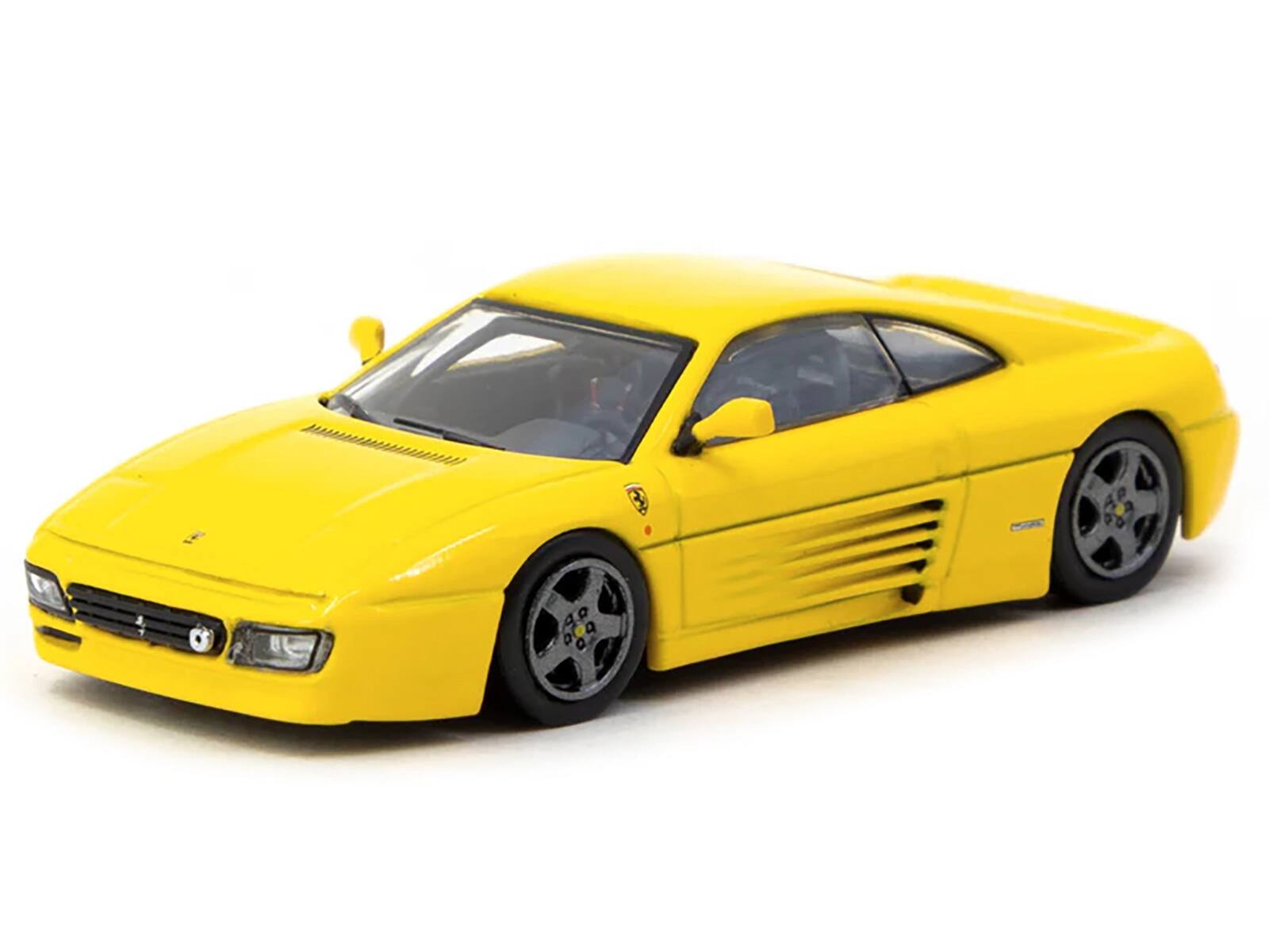 Angle. Tarmac Works - Ferrari 348 Challenge Yellow "Road64" Series 1/64 Diecast Model Car by Tarmac Works - Yellow.