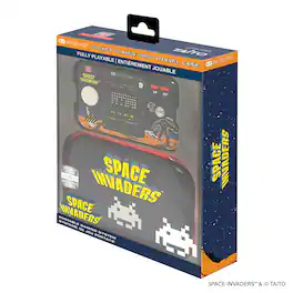 Space Invaders Pocket Player Pro Portable Handheld Gaming System With Travel Case
