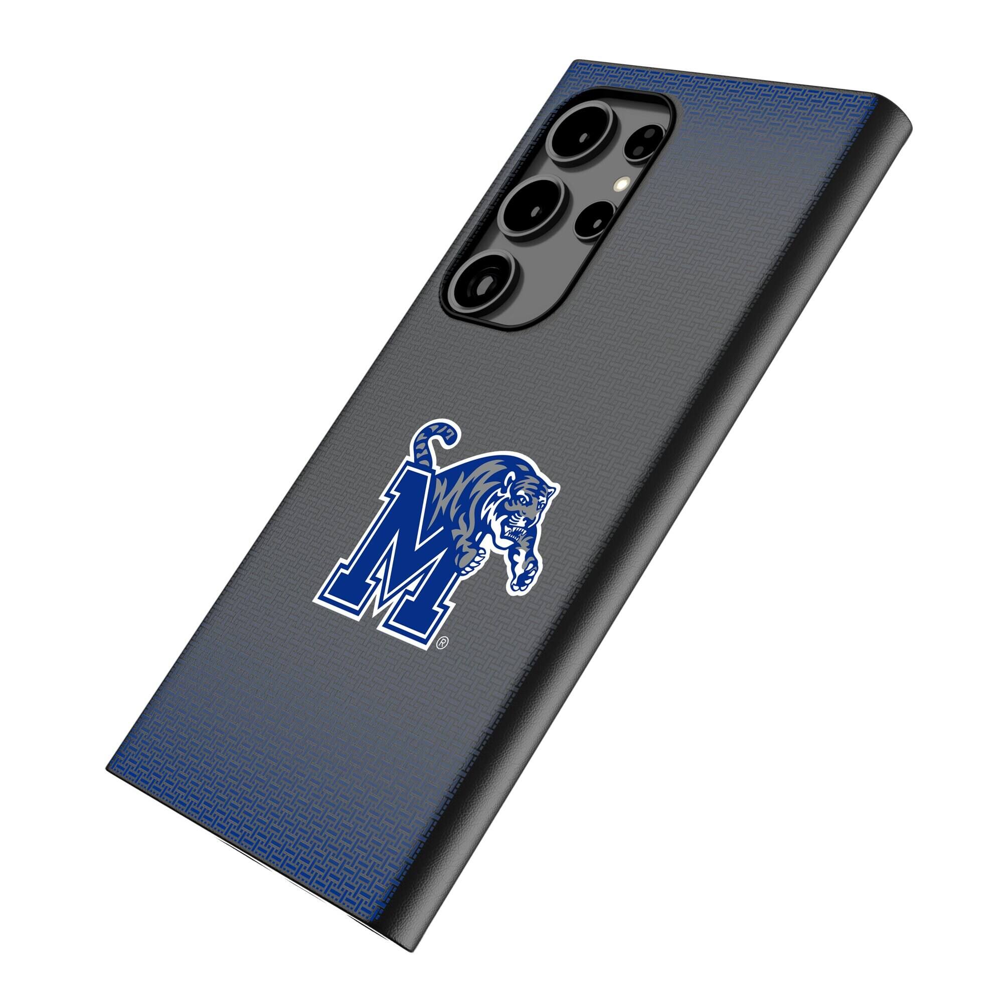 Alt View 1. Keyscaper - Memphis Tigers Linen Galaxy Magnetic Bump Case - S25 - Black.