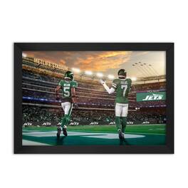 Sporticulture - Garrett and Justin Fields Framed Two-Player Art Print - Green