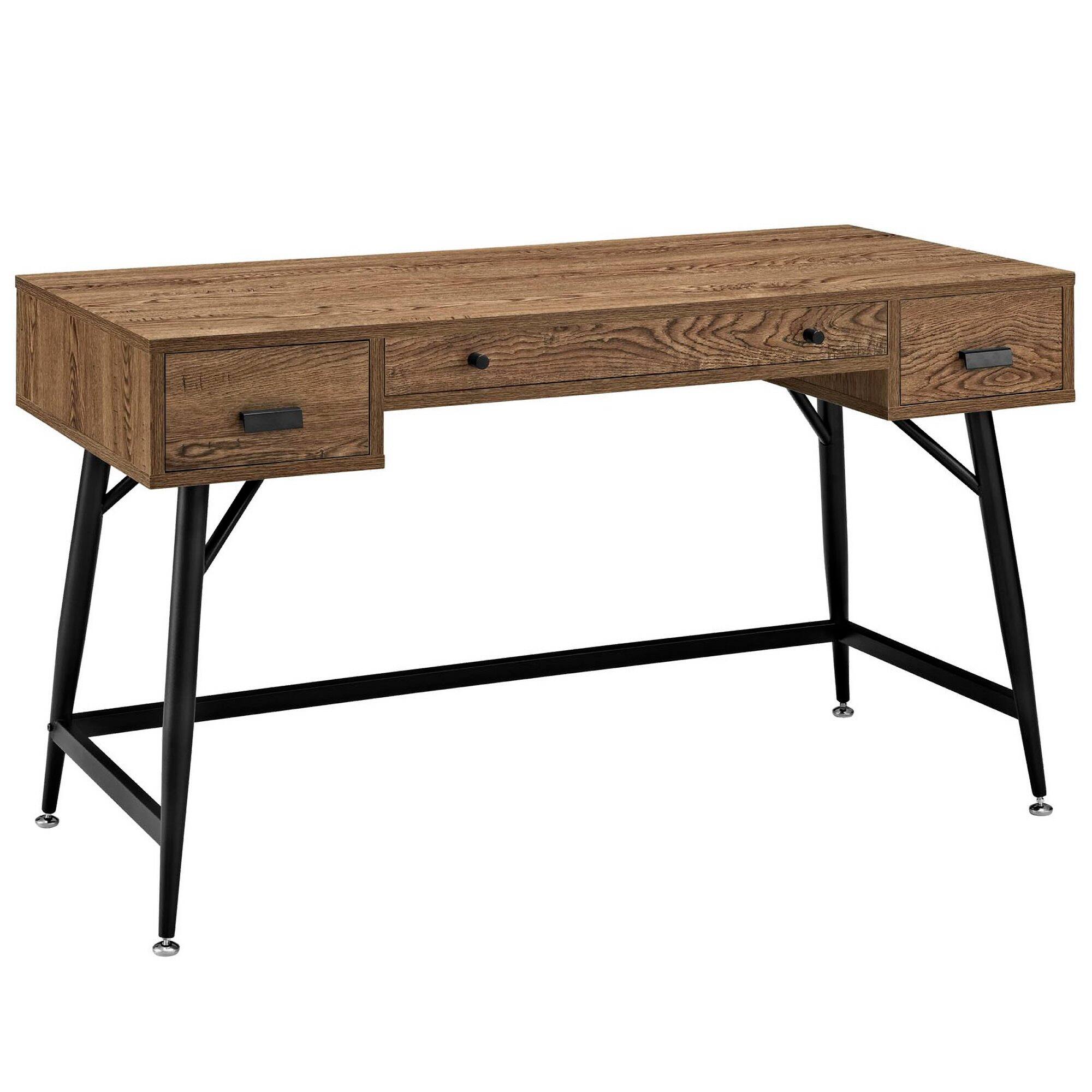 Angle. Modway - Surplus Office Desk by Modway - Walnut.
