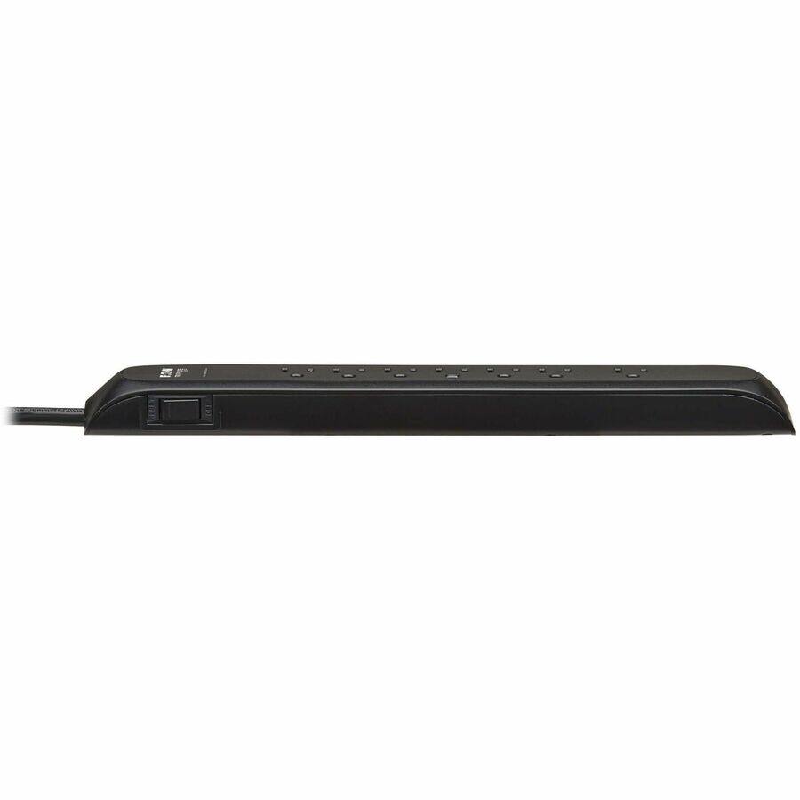 Alt View 8. Tripp Lite - Tripp Lite series Protect It! TLP76B 7-Outlets Surge Suppressor/Protector - Household Electronic, Computer, Printer - Black.