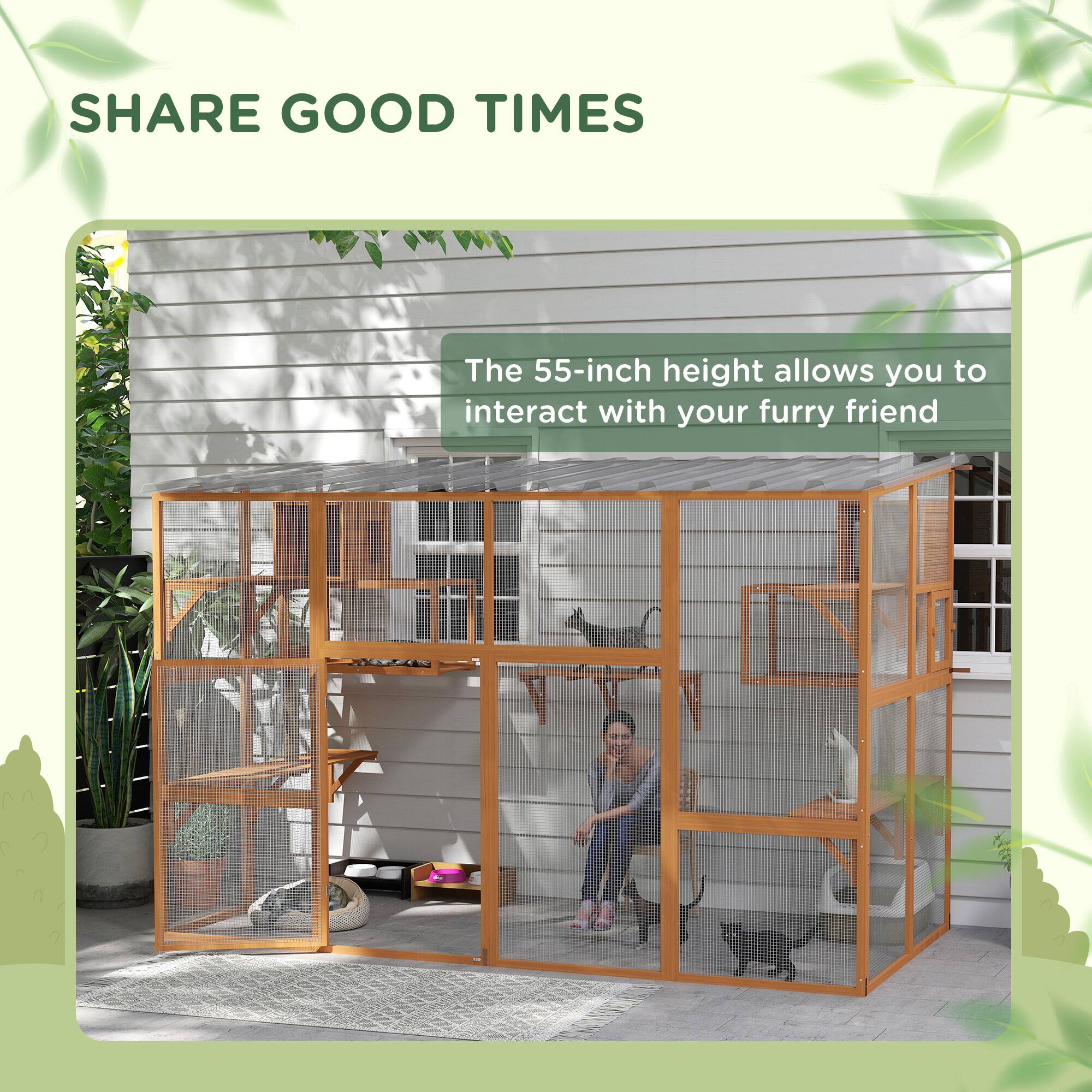 SHARE GOOD TIMES

The 55-inch height allows you to interact with your furry friend
