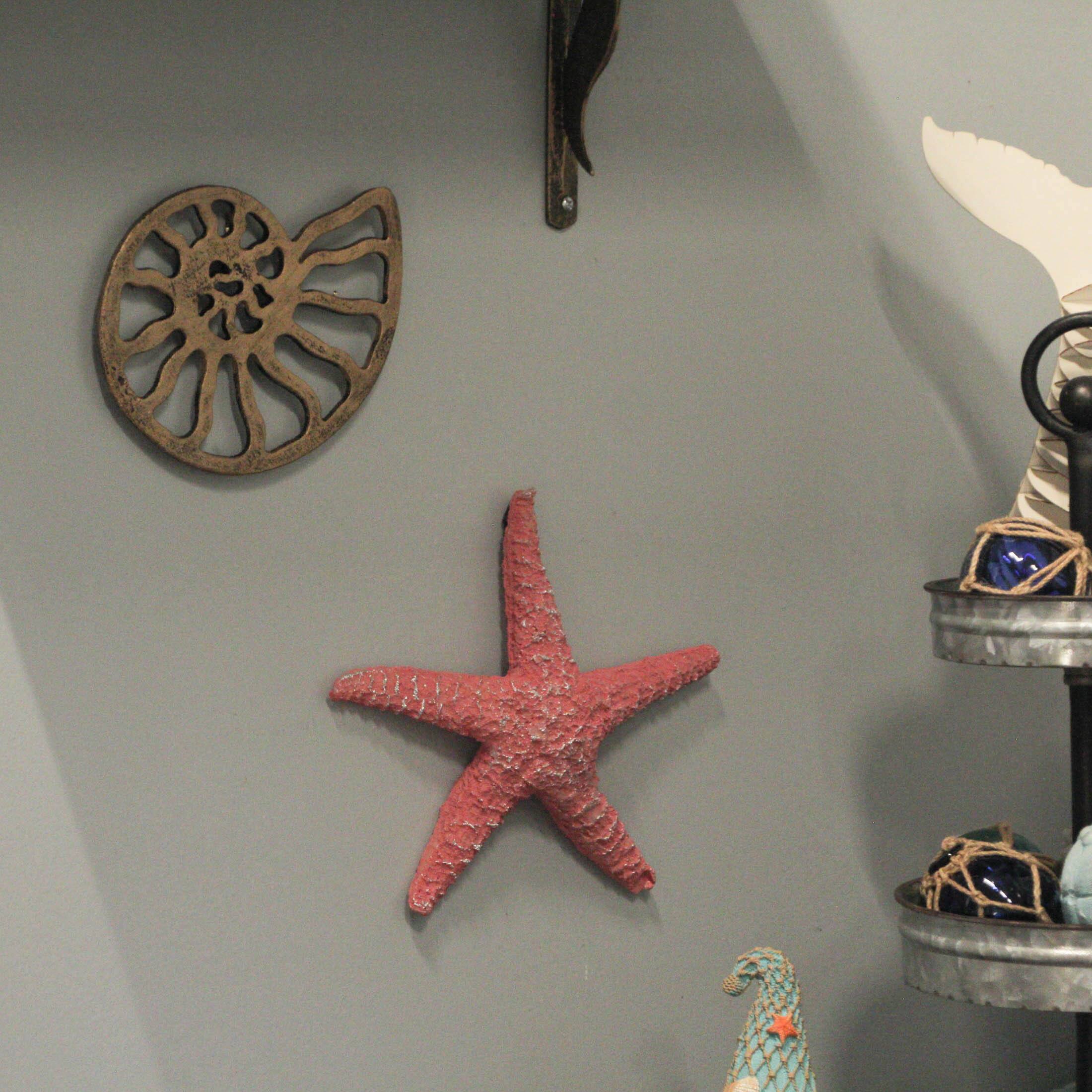 Alt View 3. Zeckos - Nautilus Shell Trivet – Distressed Gold Finish, Heat-Resistant, Coastal Decor - Gold.