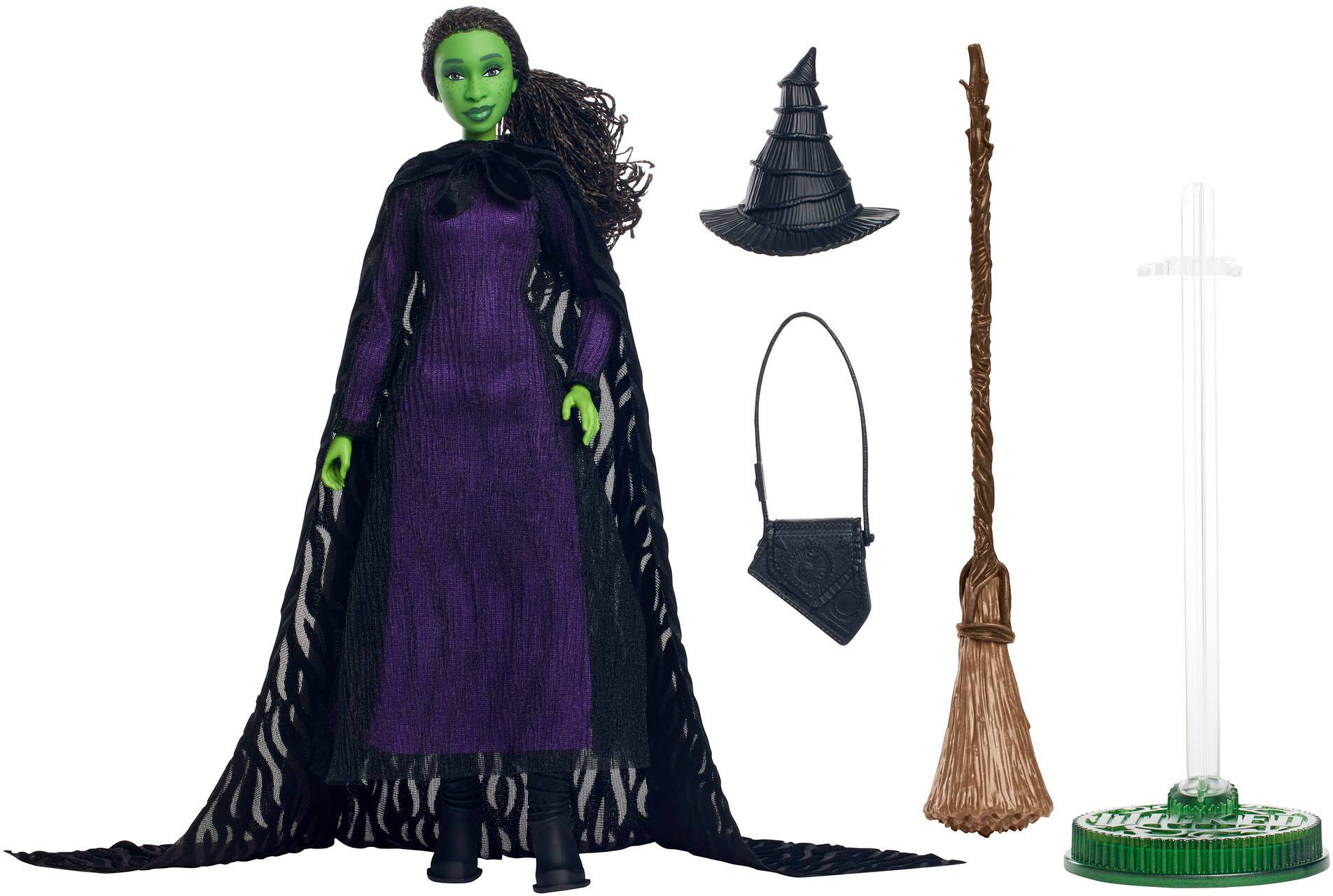Angle. Wicked - 11.4" Deluxe Elphaba Doll & Accessories.