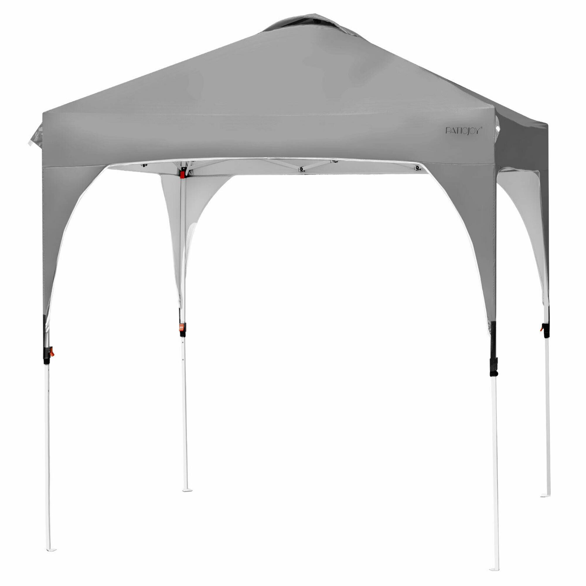 Alt View 5. Gymax - Gymax 6.6x6.6 FT Pop up Canopy Tent Shelter Height Adjustable w/ Roller Bag Grey - Grey.