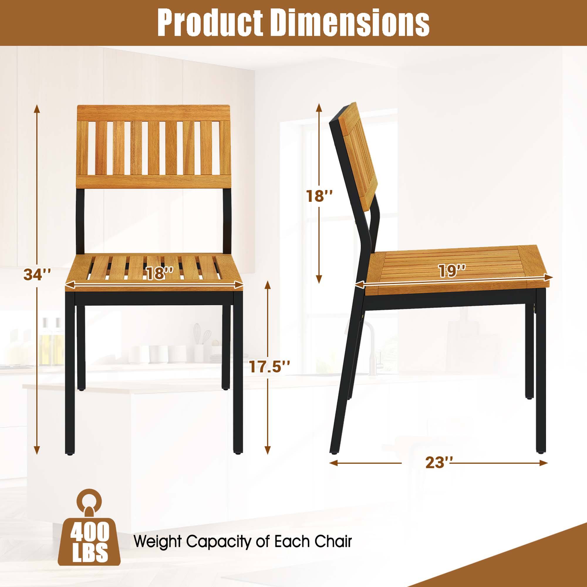 Product Dimensions: 18" x 34" x 180" (190" with arms)
Weight Capacity: 17.5" x 23" x 400 lbs of each chair.
