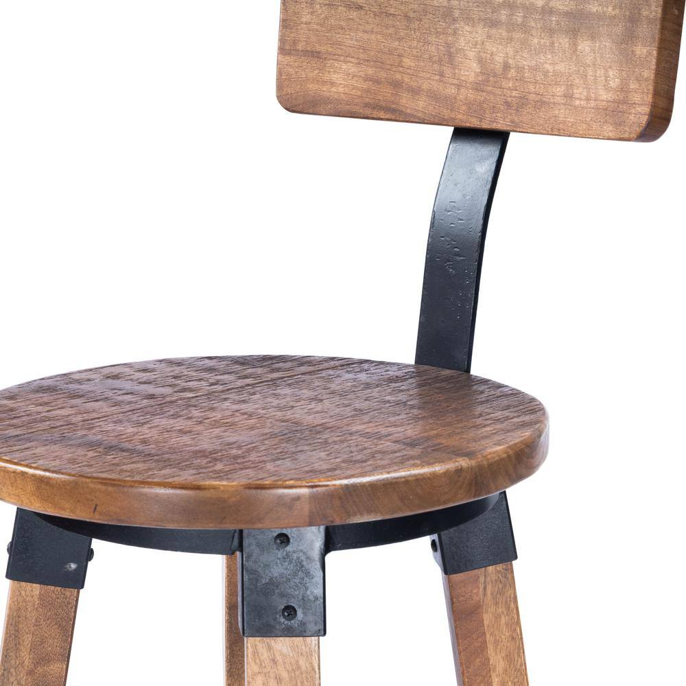 Alt View 8. Butler Specialty - Mountain Lodge Wood & Metal 30" Bar Stool - Natural Wood.