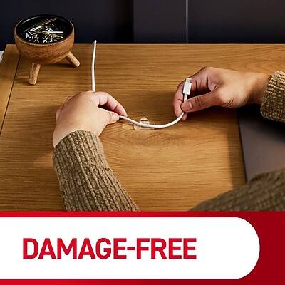 Alt View 5. Command - Small Cord & Light Clips, Transparent, 22/Pack - Transparent.