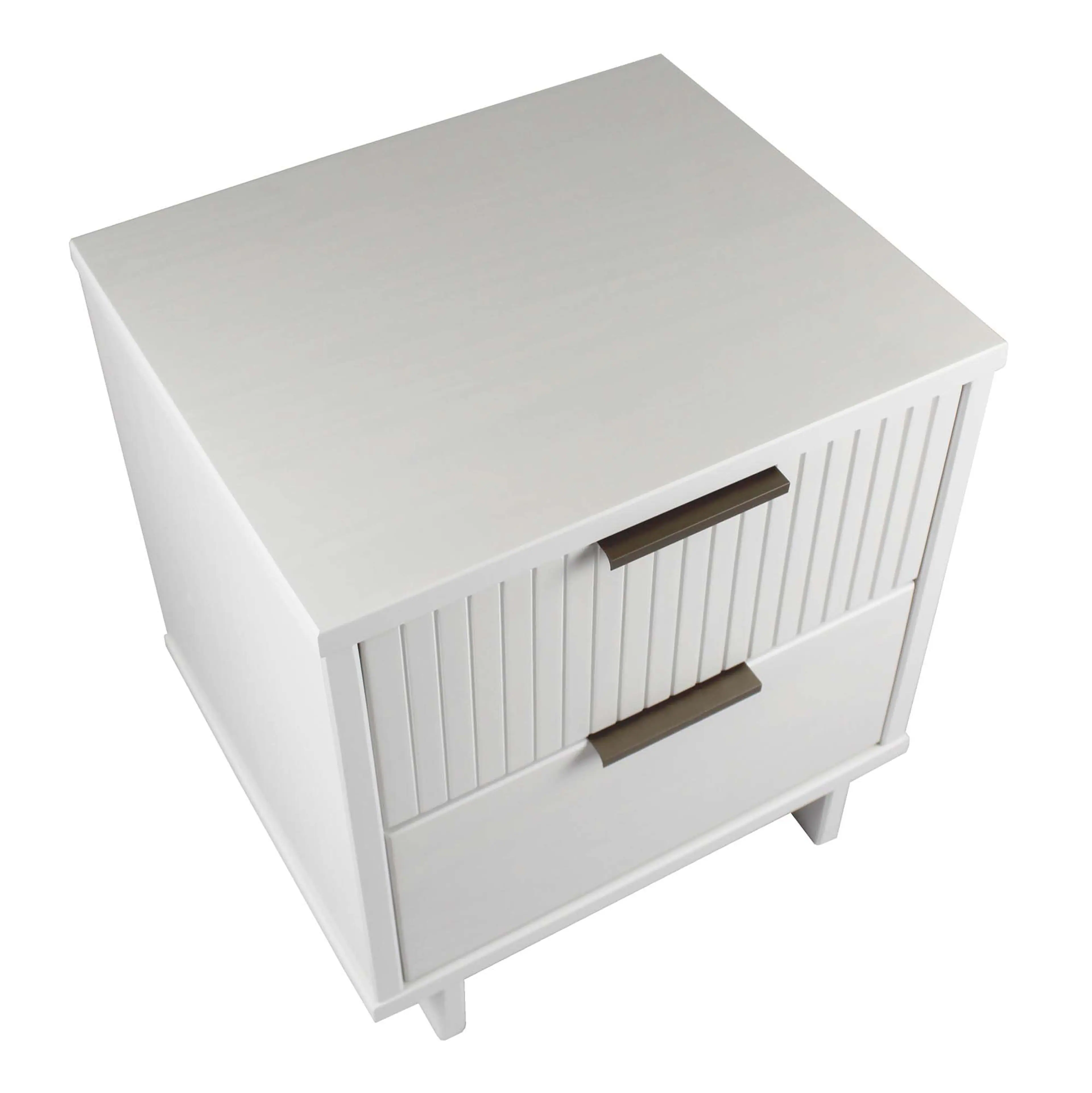 Alt View 5. Manhattan Comfort - Granville Modern 18" Nightstand - Set of 2 - White.