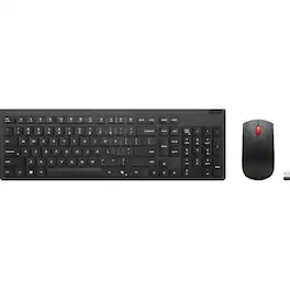Lenovo - Essential Wireless Combo Keyboard & Mouse Gen2 AI - US English 4X31R64453 - Black
