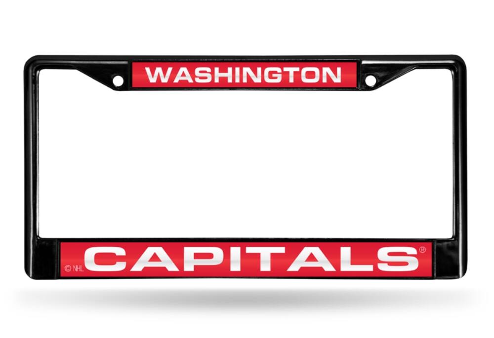 Washington Capitals NHL Black Metal Laser Cut License Plate Frame
