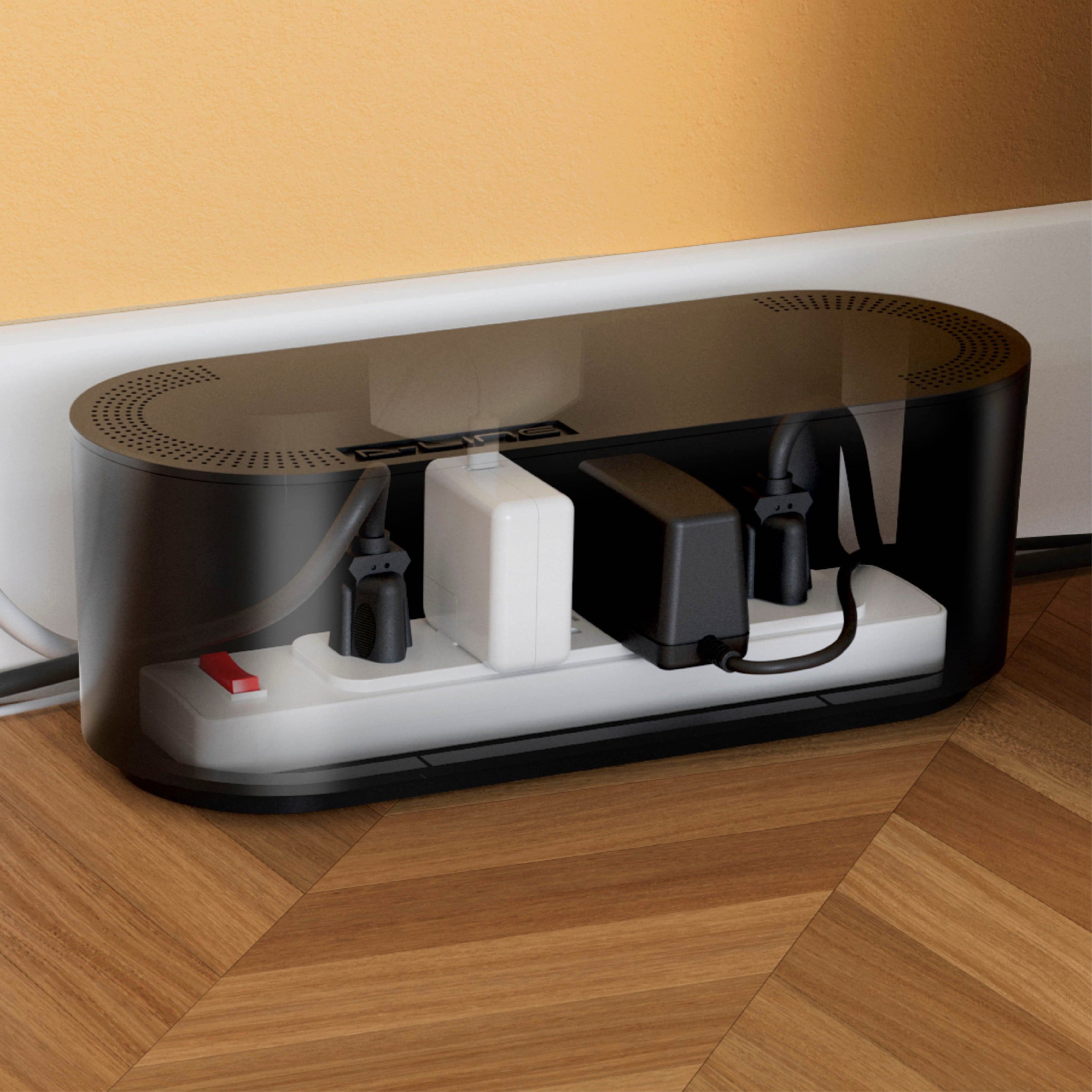 Alt View 1. D-Line - D-Line Small Cord Organizer Box - Black.