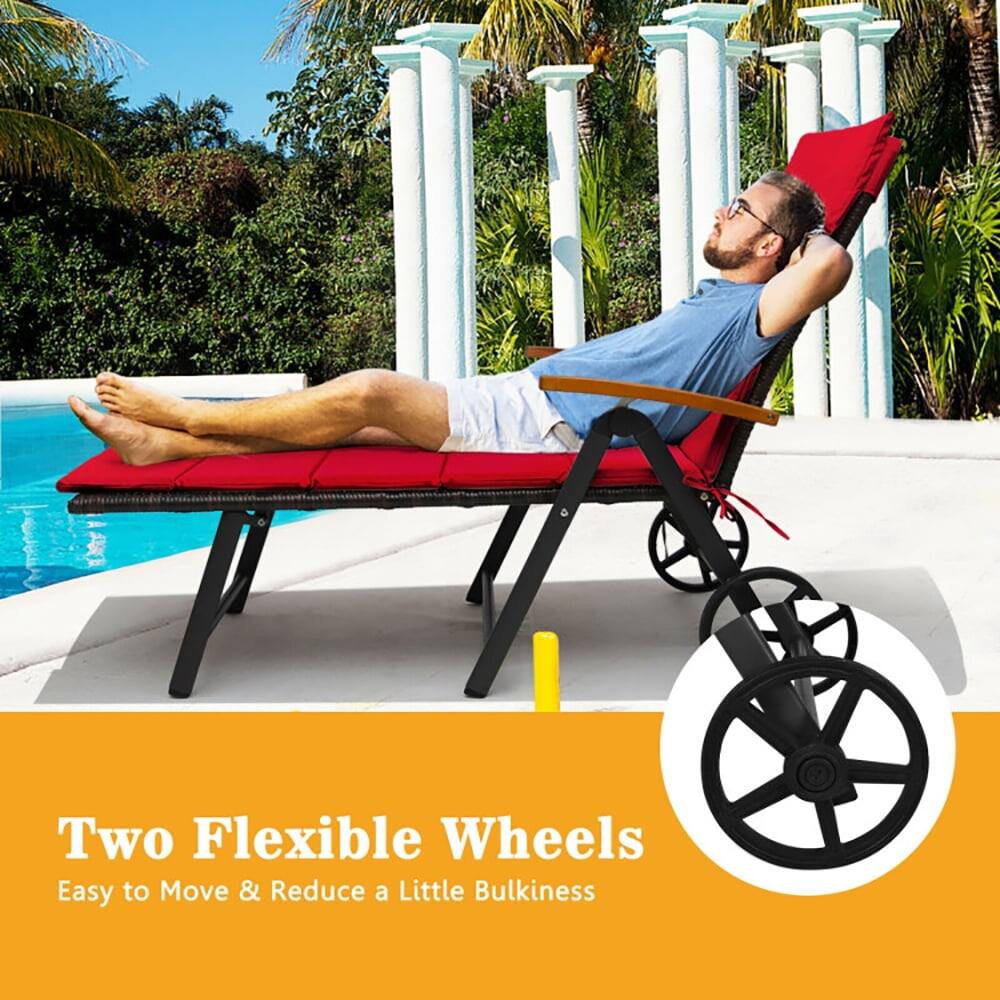 Two Flexible Wheels  
Easy to Move & Reduce a Little Bulkiness