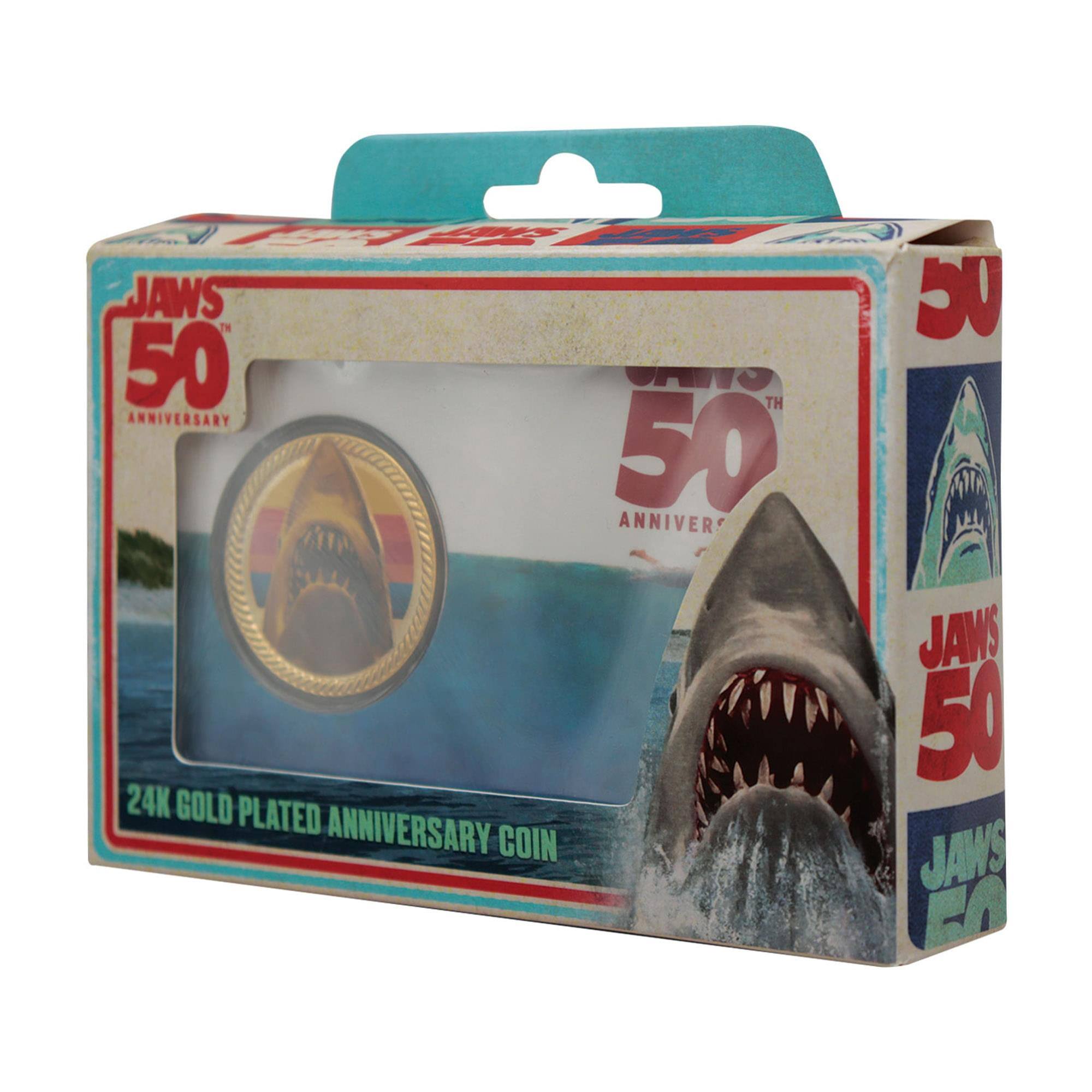JAWS 50TH ANNIVERSARY  
24K GOLD PLATED ANNIVERSARY COIN