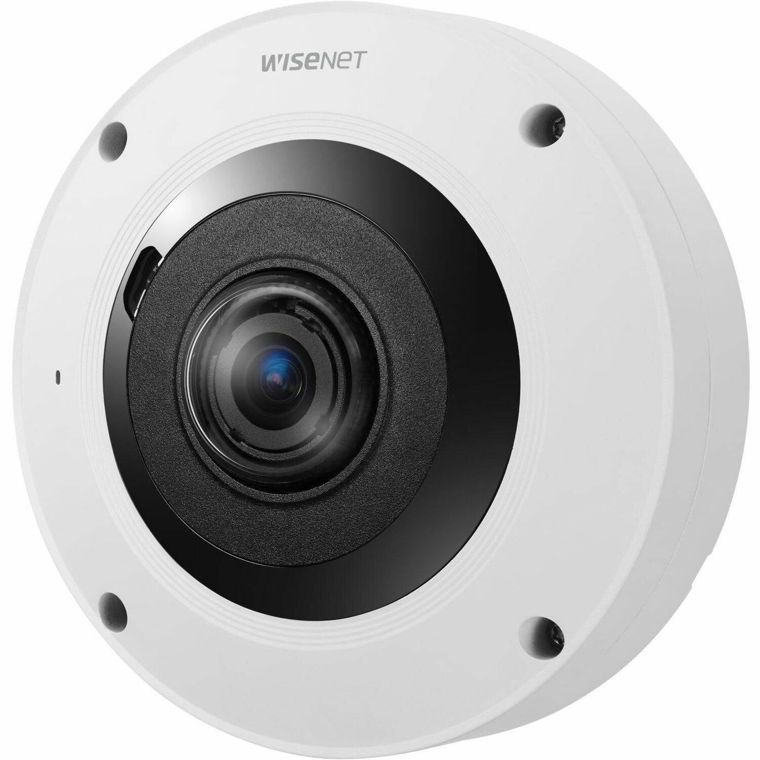 Alt View 1. Samsung - Wisenet XNF-9013RV 12 Megapixel Outdoor Network Camera - Color - Fisheye - White - 42 ft Infrared Night Vision - H.264 - White.