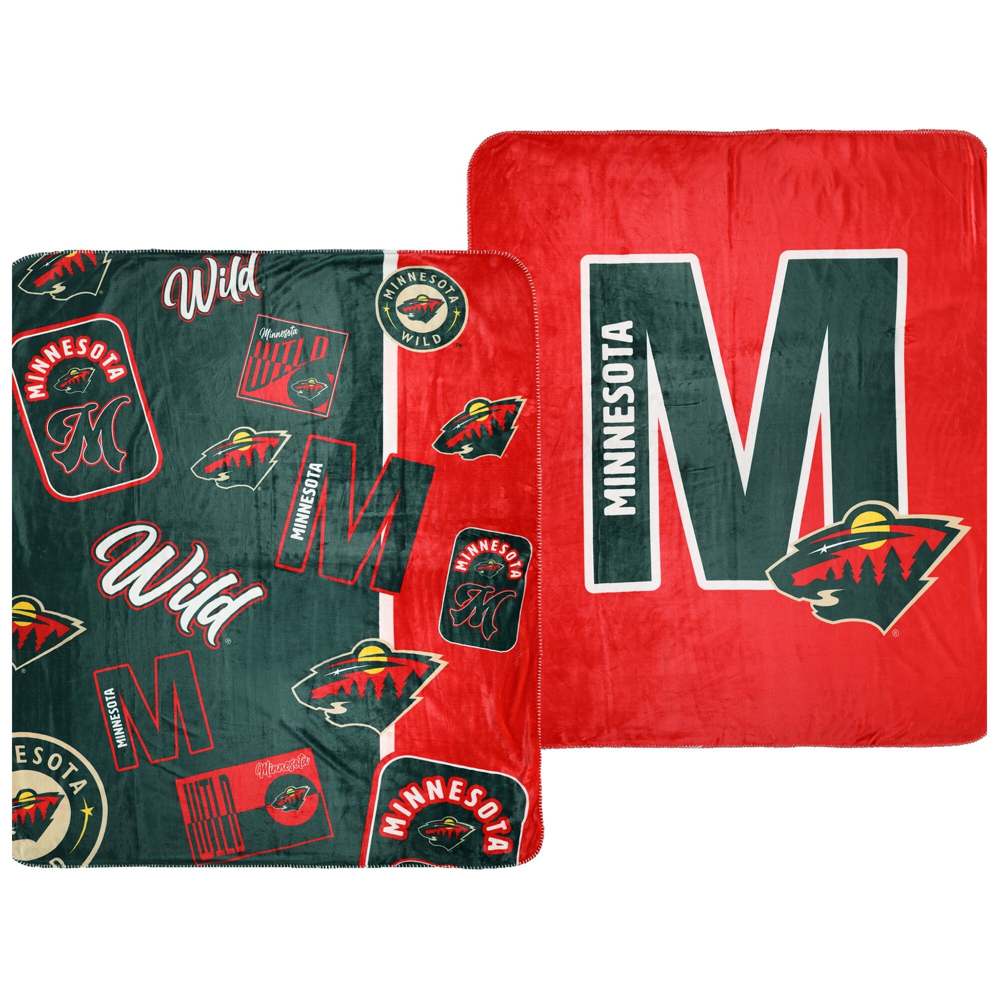 Logo Brands - Minnesota Wild 50" x 60" Dream Weave Throw Blanket - Black