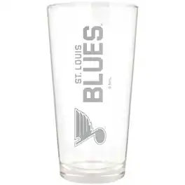 Great American Products - St. Louis Blues Etched 16oz. Vertical Rally Cry Pint Glass - Multicolor