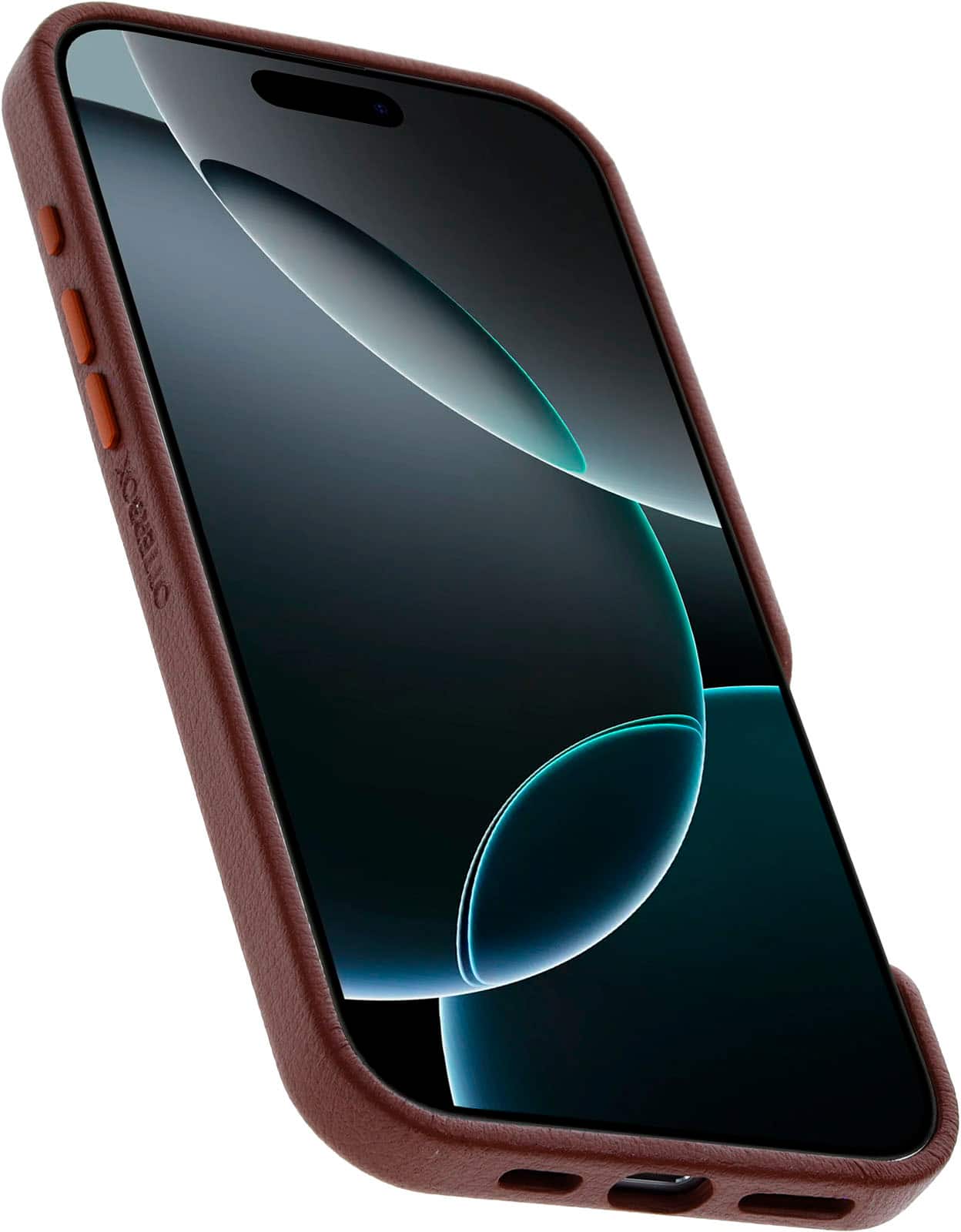 Left Zoom. OtterBox - Symmetry Cactus Leather Series Hard Shell for MagSafe for Apple iPhone 16 Pro Max - Rich Adobe.