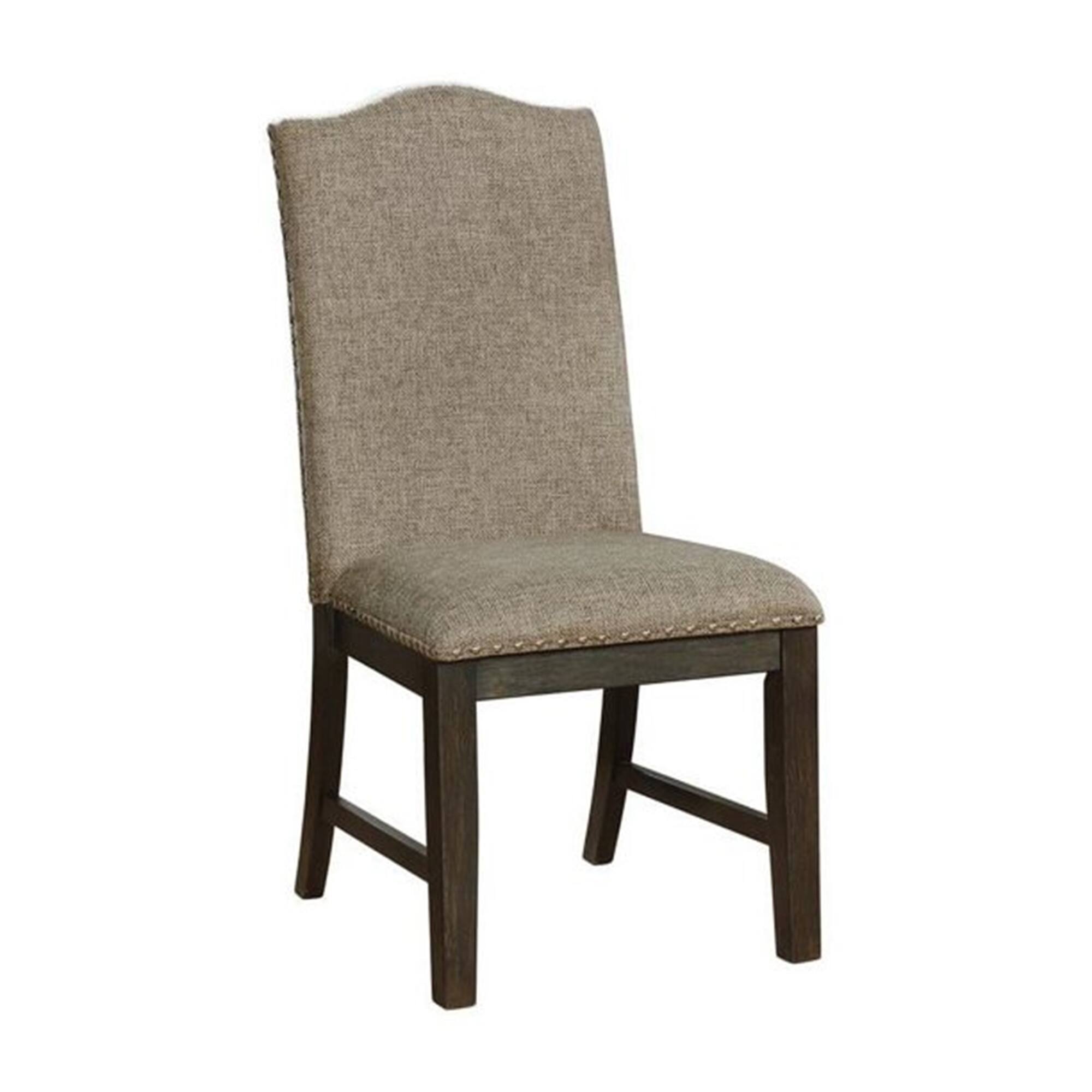 Alt View 1. Manhattan Lane - Kely 7pc Dining Table and Chair Set, Extendable Top, Dark Brown, Gray - Espresso Brown, Gray.