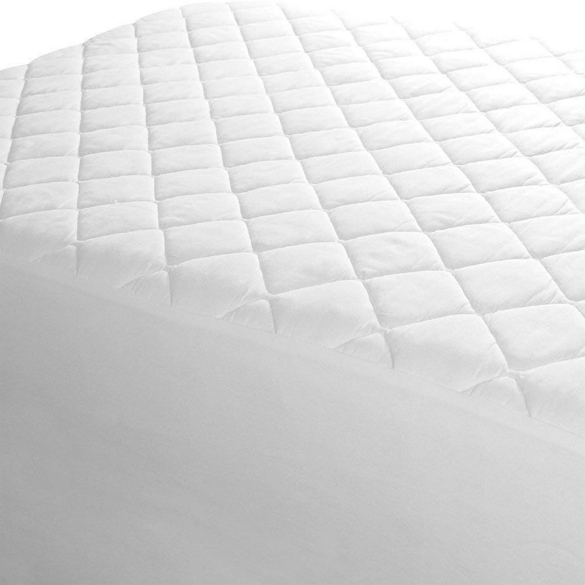 Back. BeautySleep - Beauty Sleep Quilted Hypoallergenic Mattress Pad - Standard.