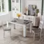 Back. Costway - Dining Table 47 Inch Kitchen Dining Table Rectangular for Small Space - Dark Gray.