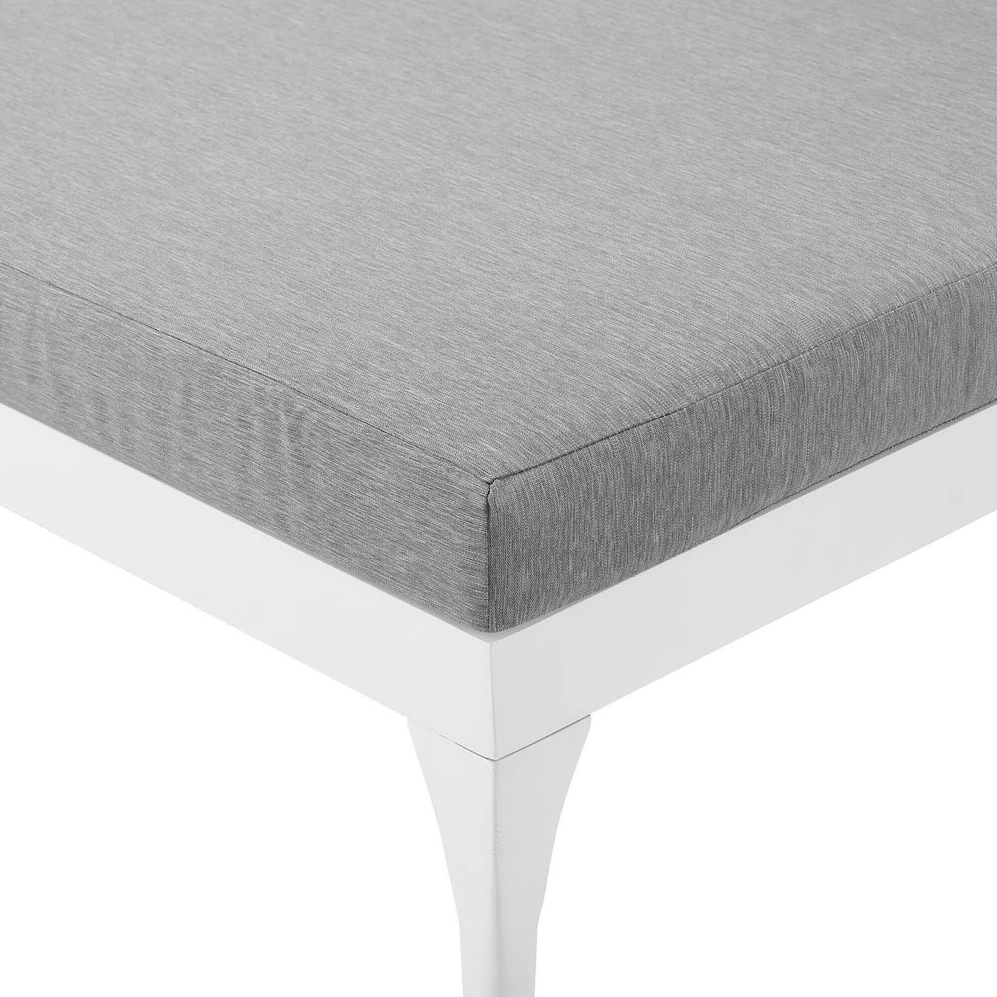 Alt View 3. Modway - Perspective Cushion Outdoor Patio Chaise Lounge Chair by Modway - White Gray.