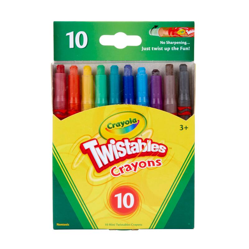 10 Twist No Sharpening... Just twist up the Fun! Crayola 3+ I Twistables Crayons 10 Nontoxic 10 Mini Twistables Crayons