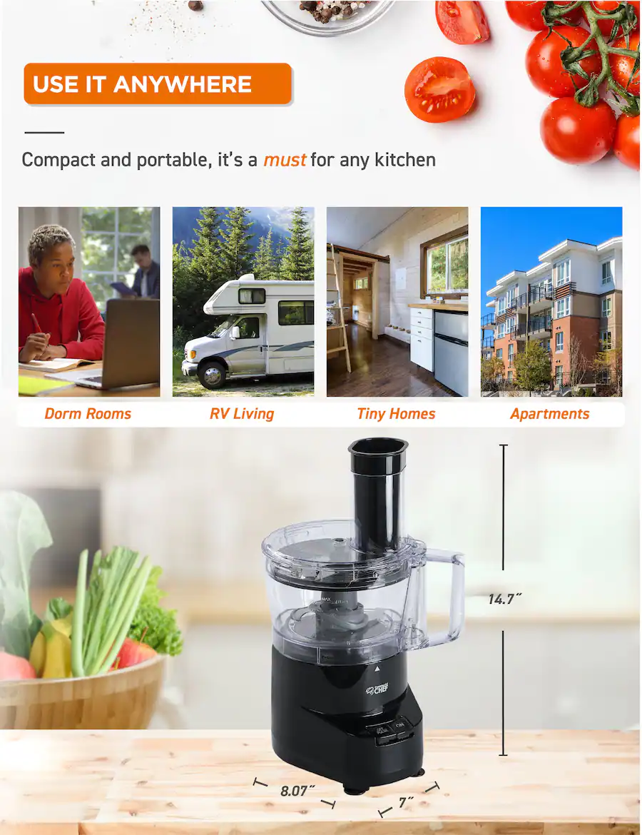 Chefs Using Food Processors Commercial Chef 4 cup Food Processor Black CHFP4MB - Best Buy