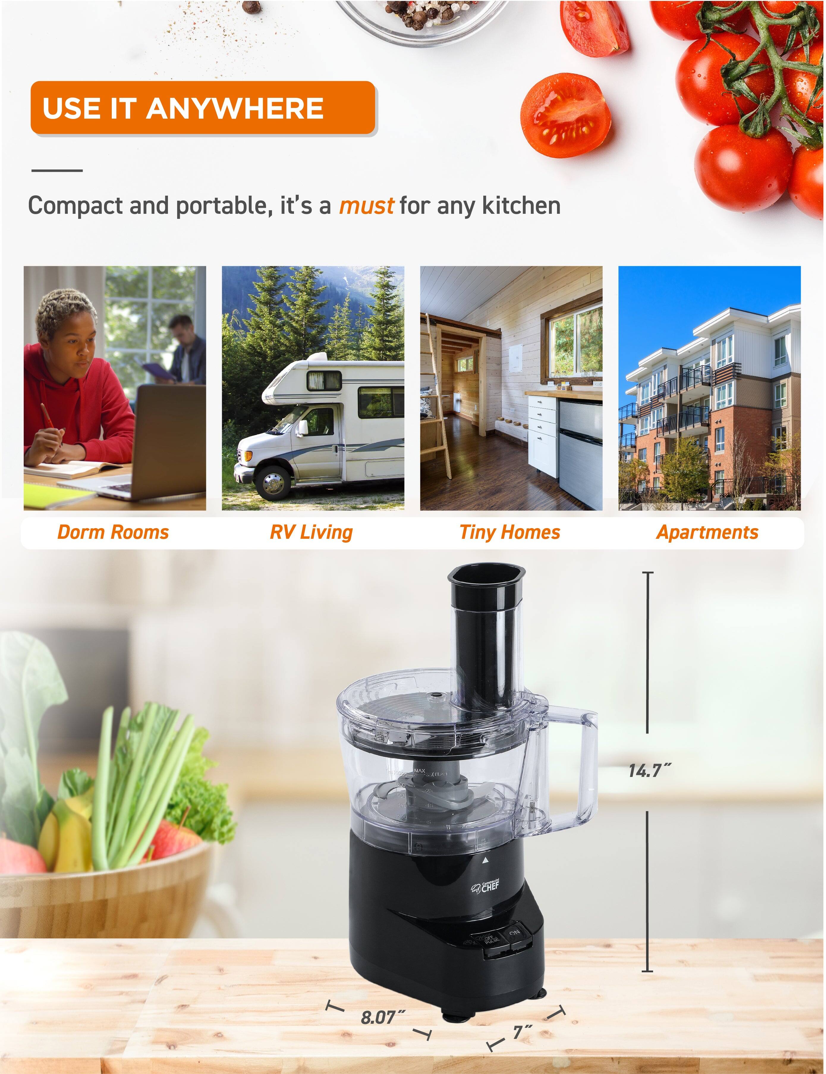 USE IT ANYWHERE

Compact and portable, it's a must for any kitchen

Dorm Rooms
RV Living
Tiny Homes
Apartments

14.7" H
8.07" W
7" D