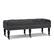 Front. Simpli Home - Henley Tufted Ottoman Bench - Distressed Black.