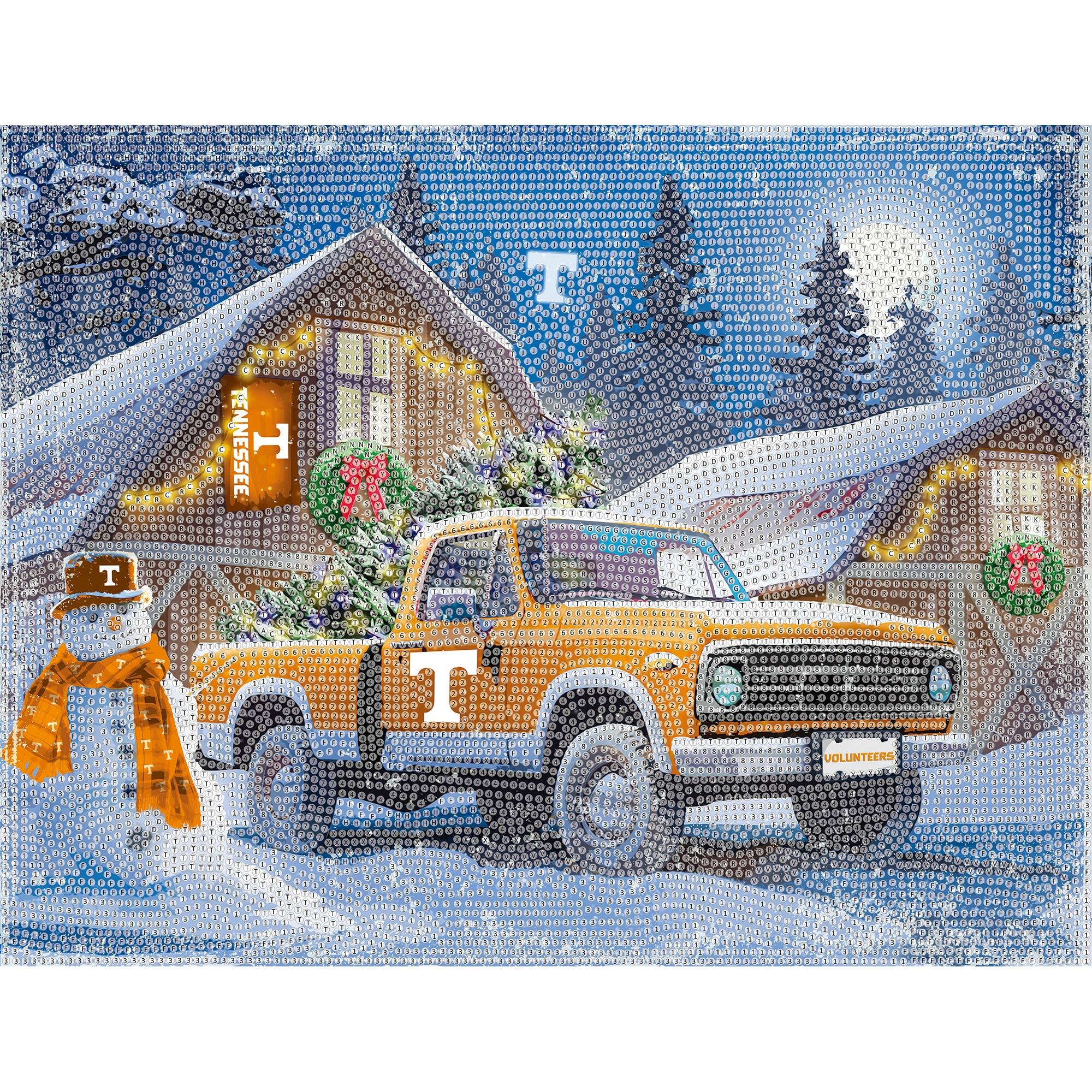Alt View 3. Sporticulture - Tennessee Volunteers Winter Truck Diamond Art Holiday Craft Kit - Multicolor.