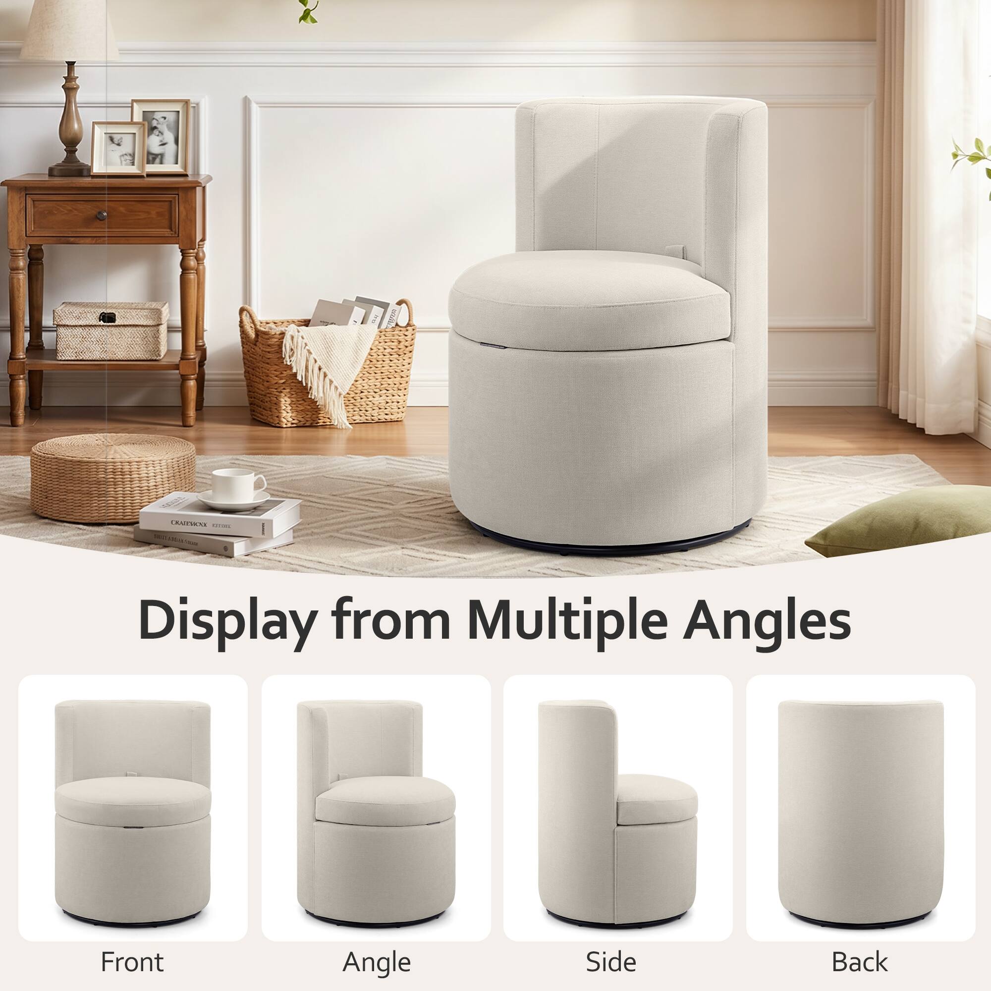 Display from Multiple Angles

Front
Angle
Side
Back