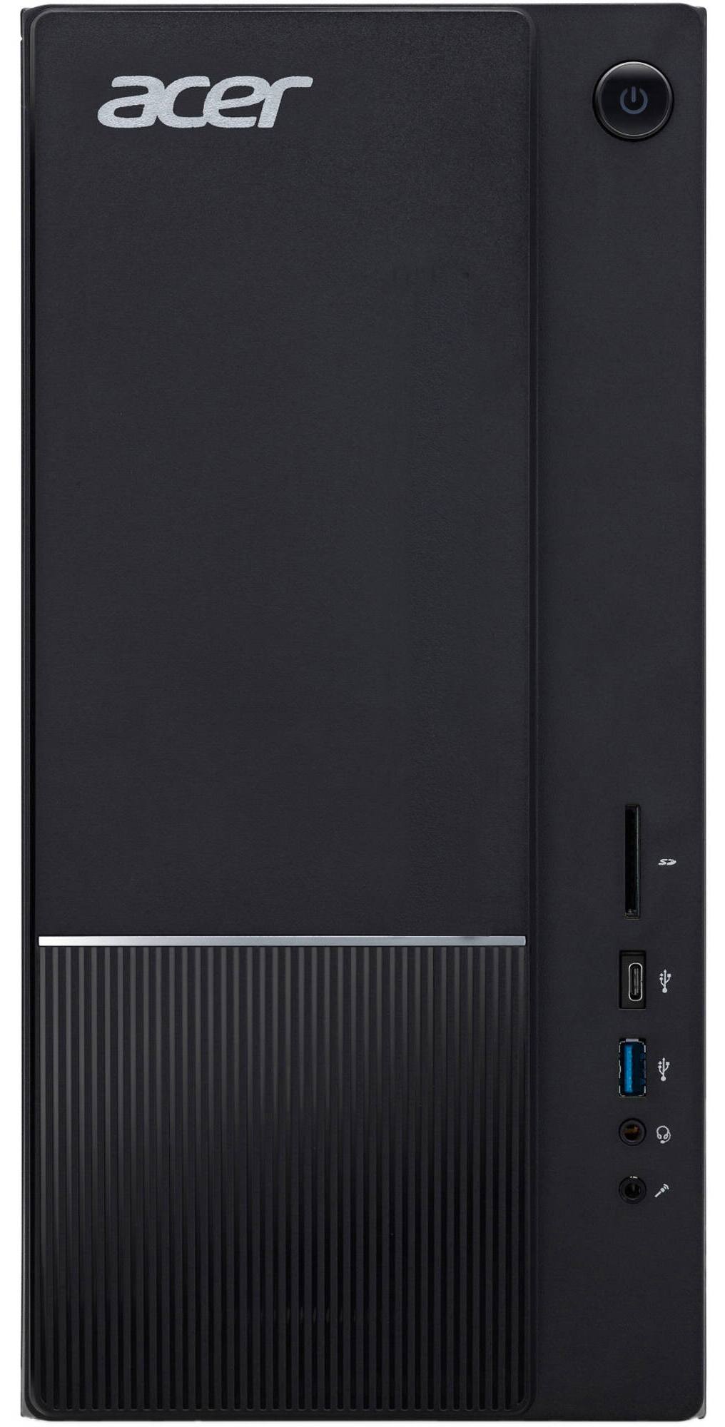 Alt View 3. Acer - Aspire Desktop (i5-14400, 32GB, 2TB SSD, Intel UHD 730, WiFi 6E, Bluetooth 5.3, Win 11 Pro) w/USB Hub - Black.