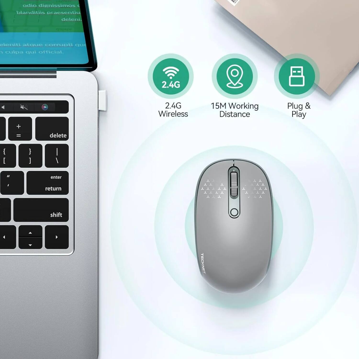 - odio dignissimos blanditiis praesentium deleniti
- eleniti atque corrupti quia culpa qui officia
- 2.4G Wireless
- 15M Working Distance
- Plug & Play
- delete
- return
- enter
- shift
- TECKNET