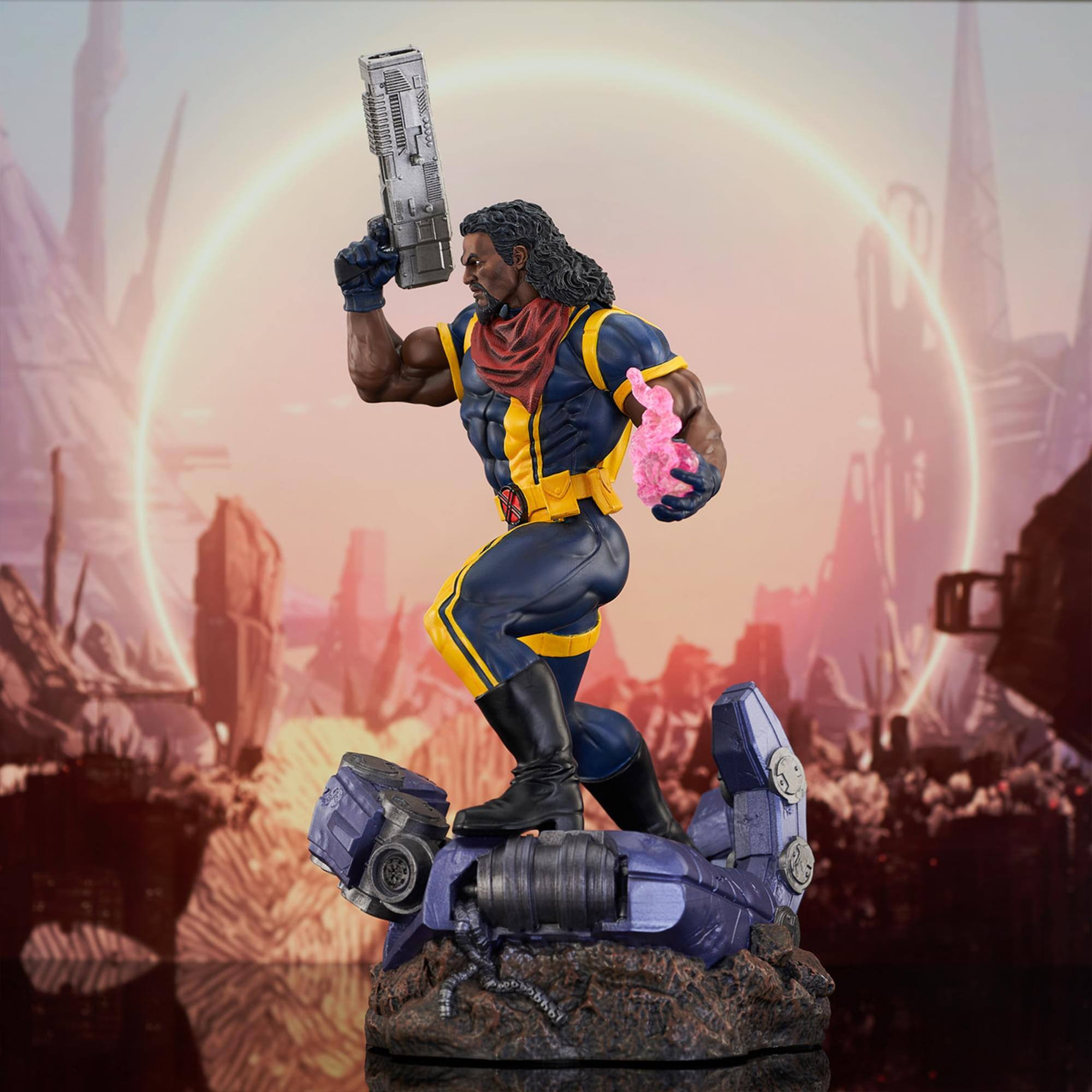 Alt View 3. Diamond Select Toys - Diamond Select - Marvel Premier Collection X-Men Bishop Statue  - COLLECTABLES - Multicolor.