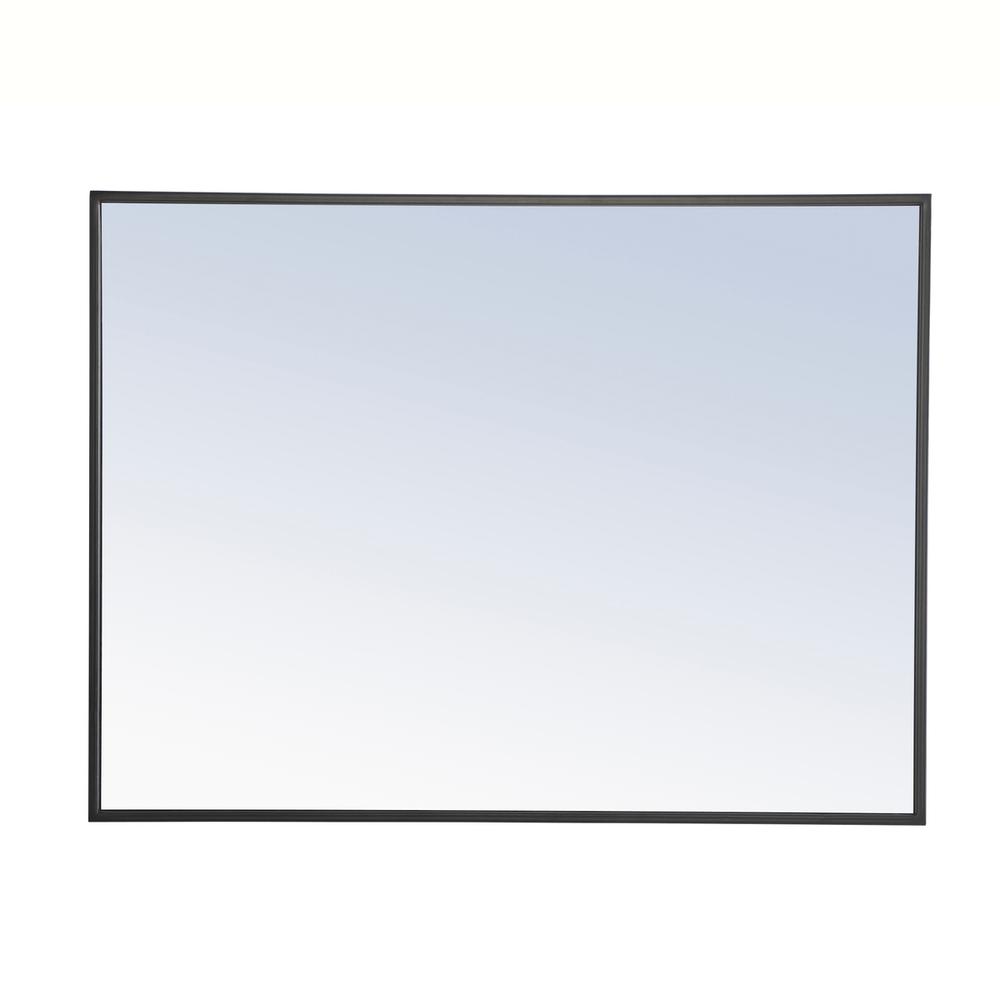 Alt View 4. Elegant Decor - Metal frame Rectangle Mirror 24 inch Black finish - Black.