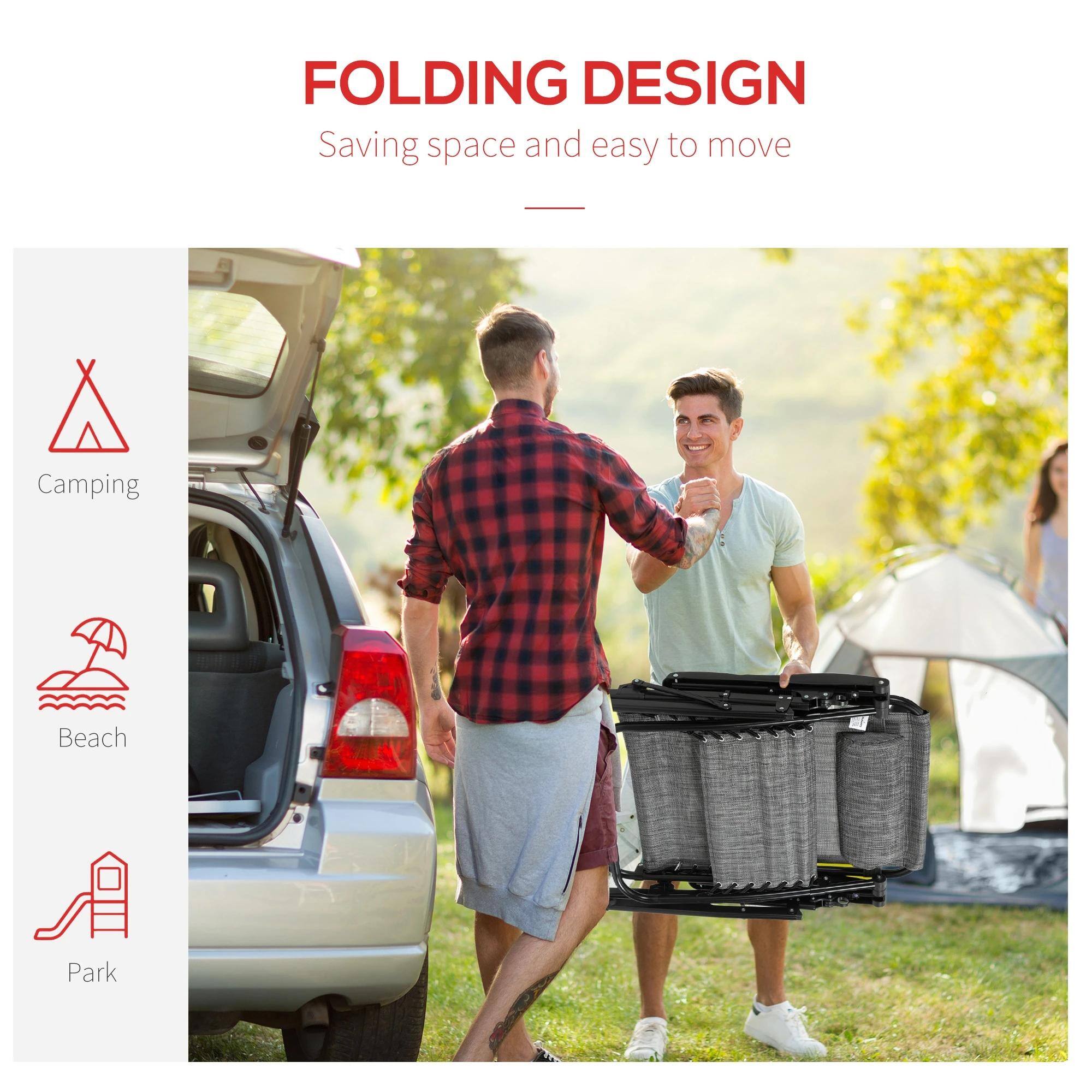 FOLDING DESIGN  
Saving space and easy to move  

Camping  
Beach  
Park