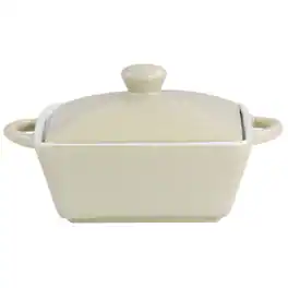 Martha Stewart - Mini Stoneware Casserole with Lid - Beige