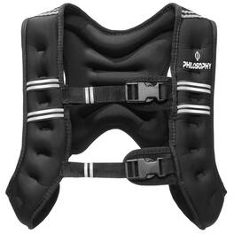 Philosophy Gym - Weighted Workout Vest - Strength Training Fitness Body Weight Vest - Black