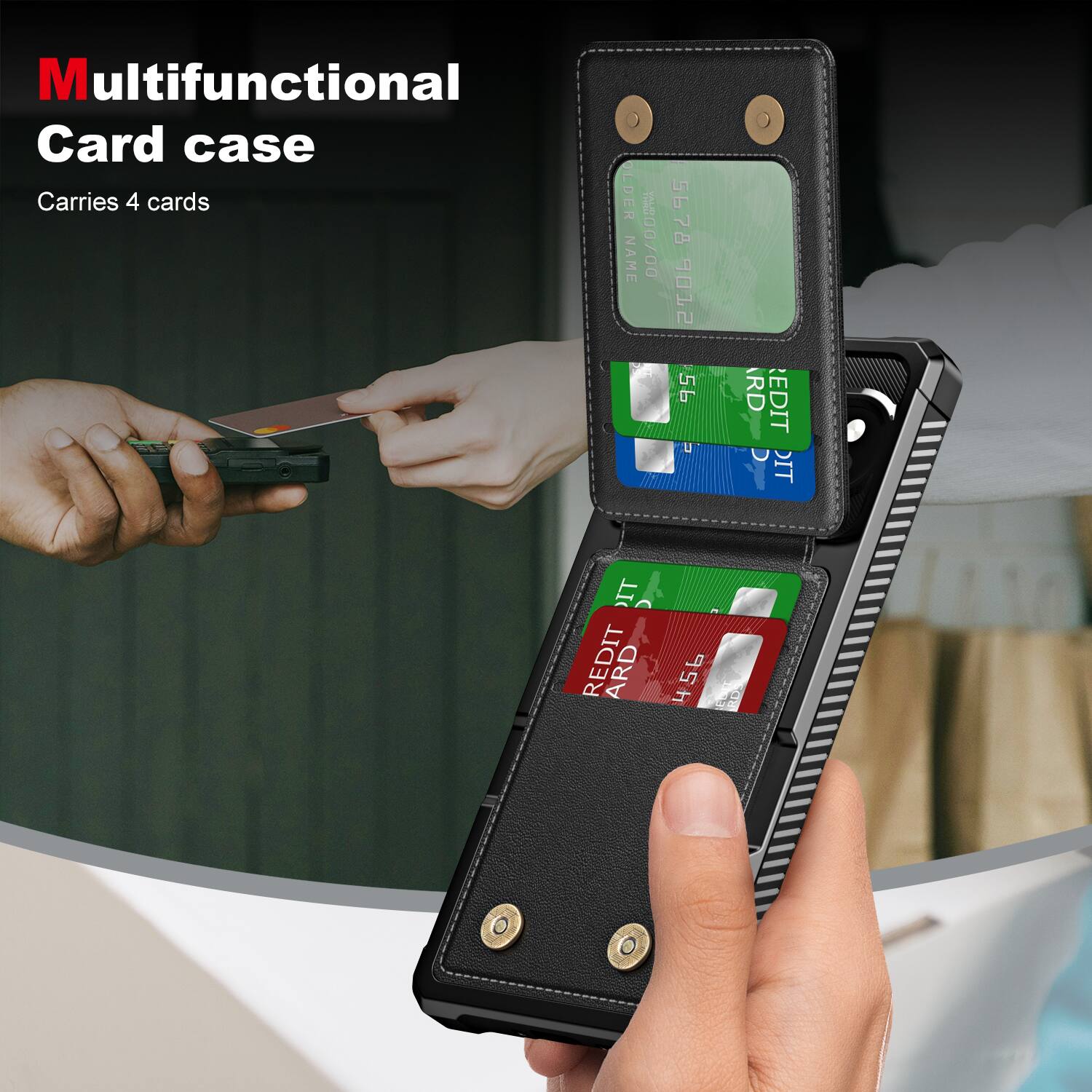 Multifunctional Card case  
Carries 4 cards  

Older Name: 1800/00 5678 2T06 56 n RD EDIT C Y IT IT REDIT ARD 456 H