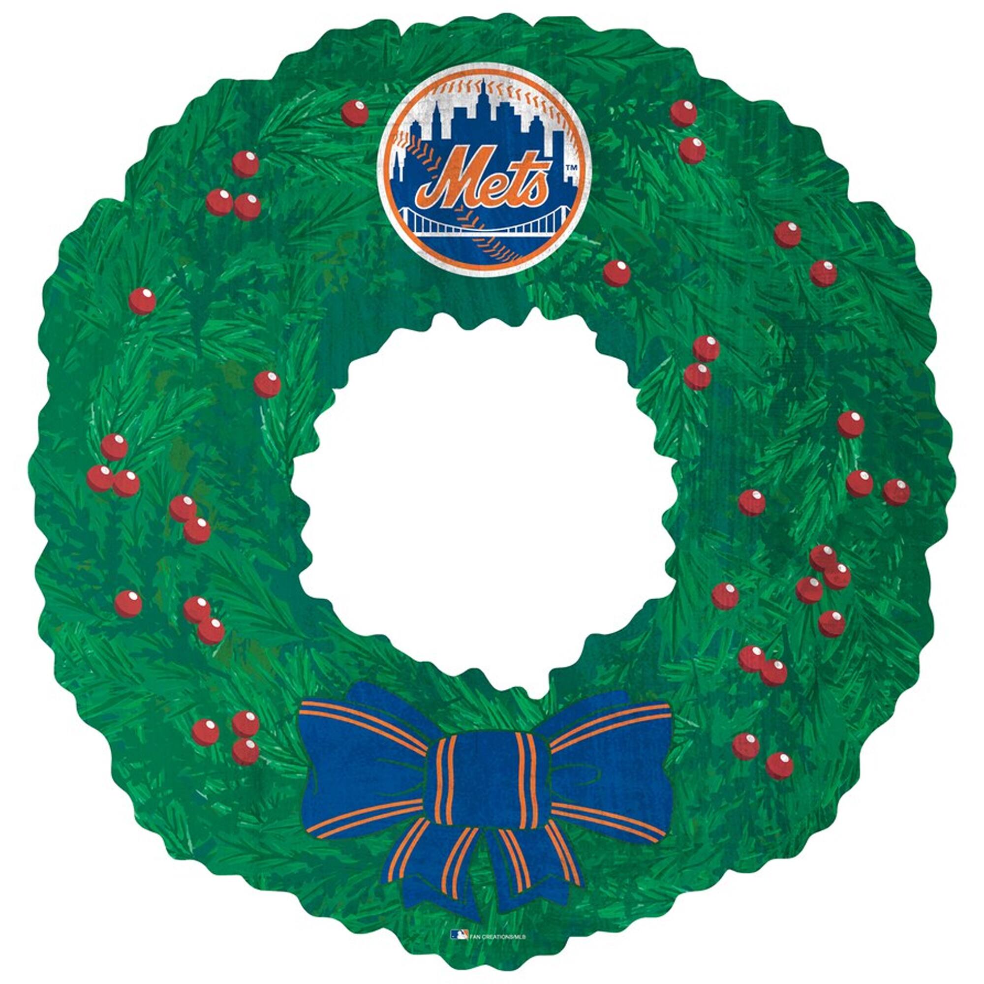 Front. Fan Creations - 16'' Team Wreath Sign - Green.