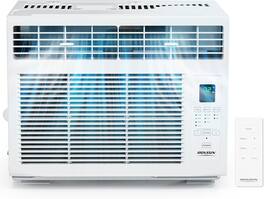 Winado - 5000 BTU Air Conditioner Window Unit with Heat, 3-in-1 Window AC Unit Cooler, Dehumidifier & Fan with Timer, Remote Cont - White