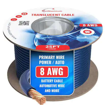 SatMaximum
TRANSLUCENT CABLE
11 www.somosmaximum.com
25FT C ROHS 8 AWG
PRIMARY WIRE POWER / AUTO
8 AWG BATTERY CABLE
AUTOMOTIVE WIRE AND MORE