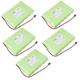 HQRP - 5-Pack 7.2 V 3600 mAh NiMH Backup Batteries for DSC Impassa SCW9057 SCW9055 Alarm Panel