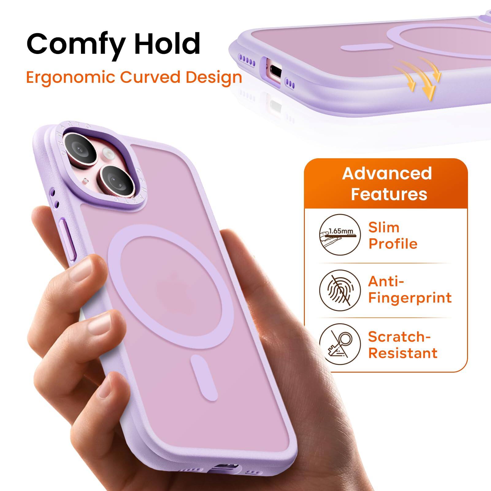 Comfy Hold  
Ergonomic Curved Design  

Advanced Features  
1.65mm Slim Profile  
Anti-Fingerprint  
Scratch-Resistant