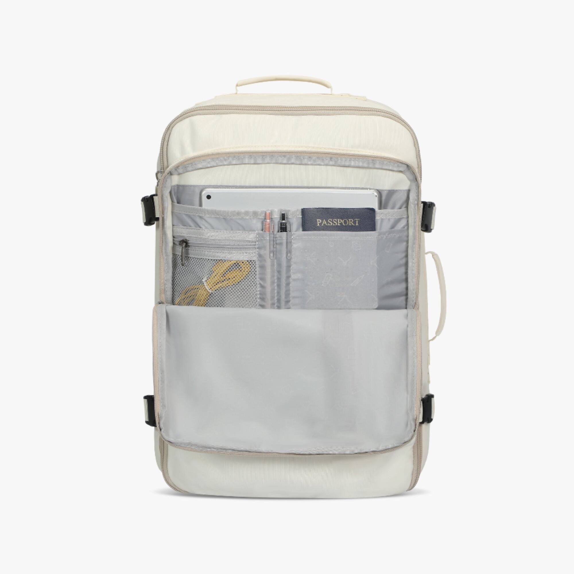 Alt View 1. Hynes Eagle - Carry-On Travel Backpack (38L) - Ivory.