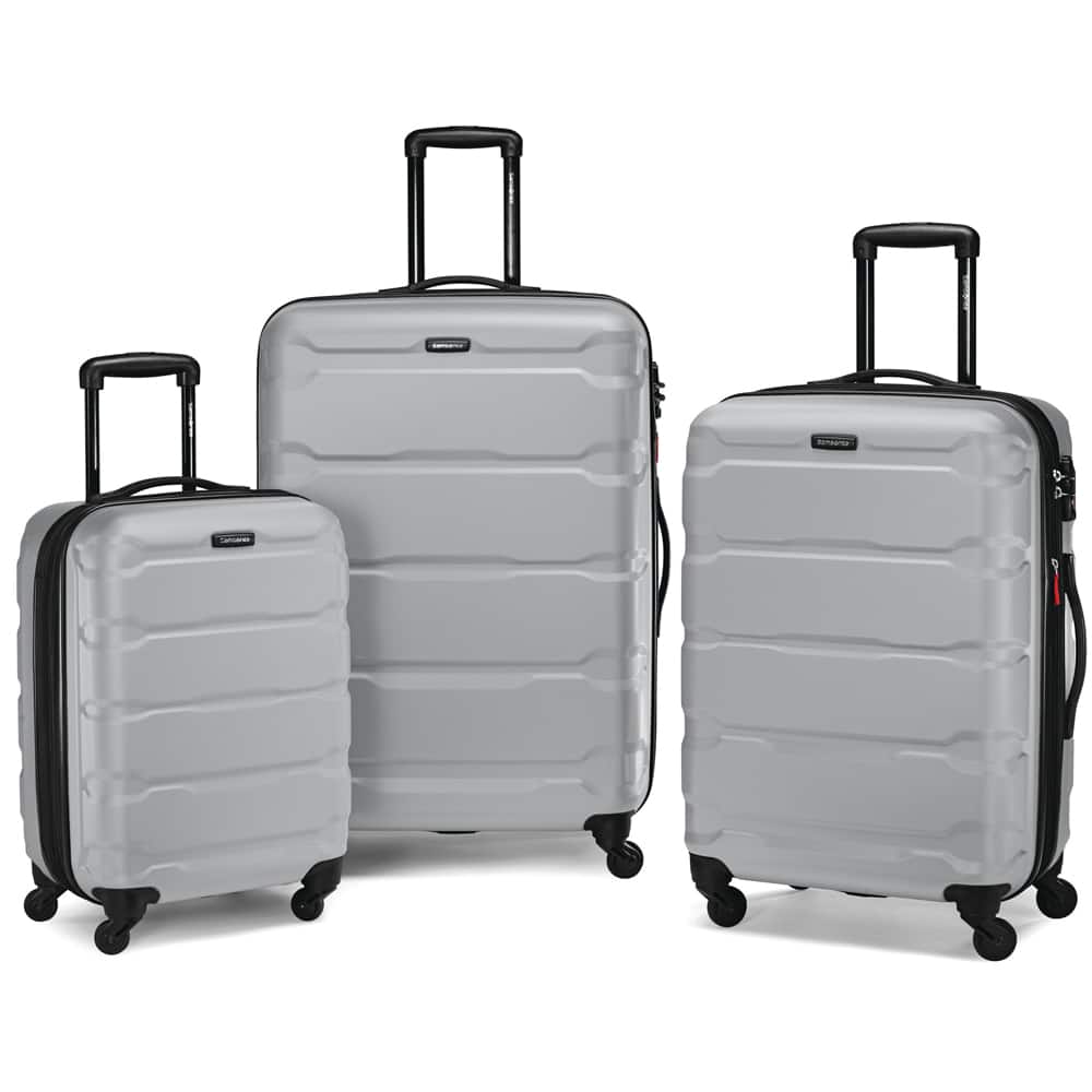 Front. Samsonite - Omni 3 Piece Hardside Luggage Nested Spinner Set 68311-1776 - Silver.