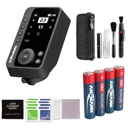 O O 20 2 TIIP A 2.3 1.1 O O Profoto D-F AUTO LENS CLEANING PAPER 1 Cleaning Wipe WET 1 i i Cleaning Wipe DRY ANSMANN + AAA ALKALINE I ANSMANN + AAA ALKALINE I